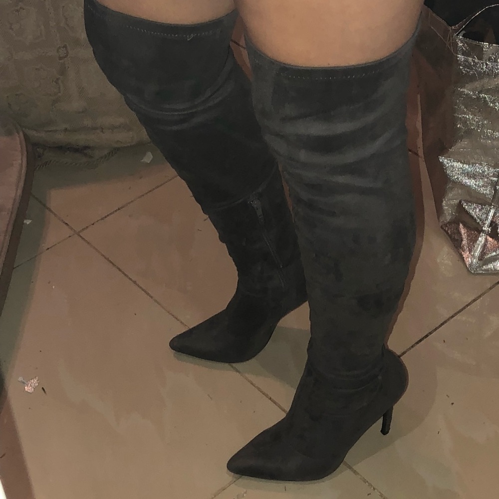 Over The Knee High Heel Suede Boots